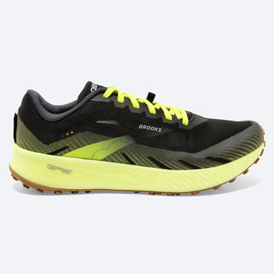 Brooks Men's Catamount Speed Trail Sneakers Shoes Running - Black/Yellow
