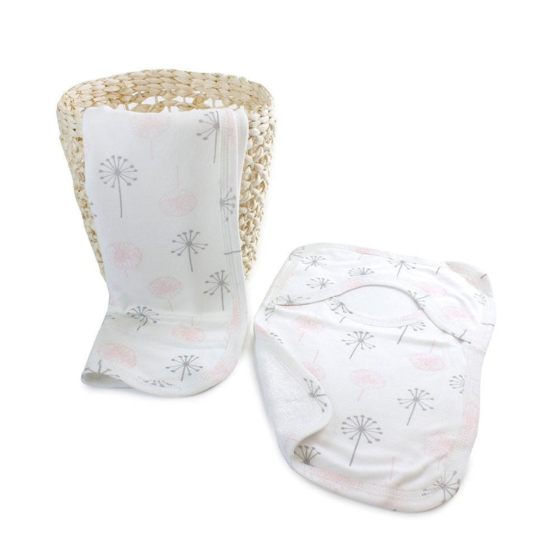 Bubba Blue Bamboo Pink Meadow Bib & Burp Pad Set Newborn Gift Baby Clothing Payday Deals