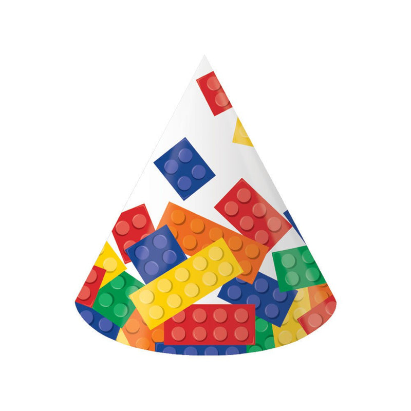 Building Block Party Supplies Party Hats 8 Pack Payday Deals