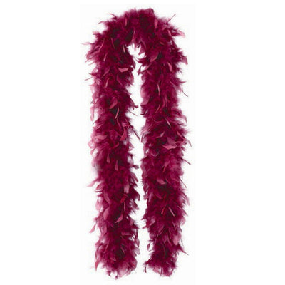 Burgundy Feather Boa Costume Accessory