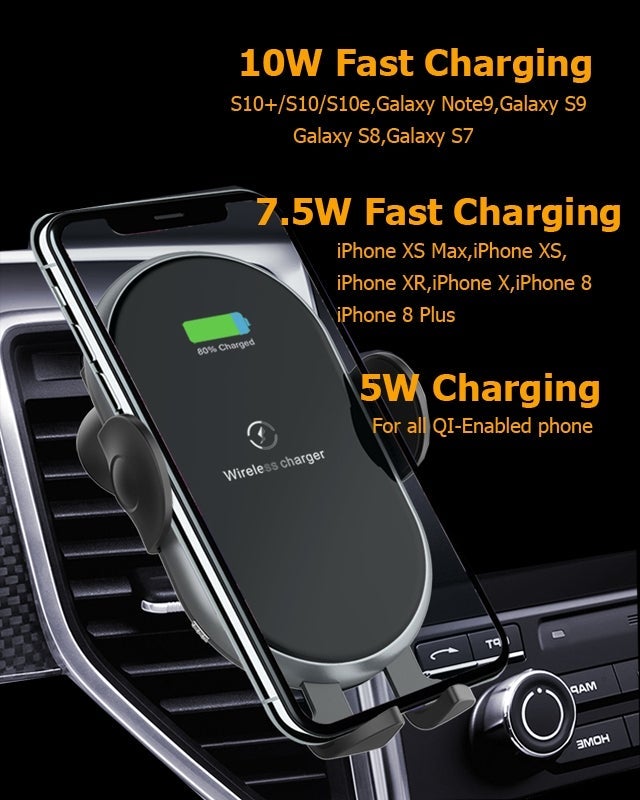 C366: Automatic Clamping Wireless Car Charger,with backlight Payday Deals