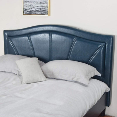 Camberwell King Single Bed Blue PU Leather Upholstered