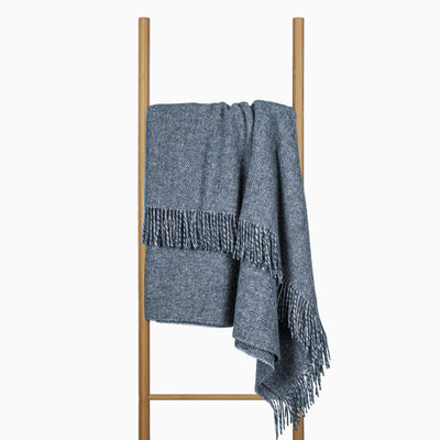 Cambridge Throw - 100% NZ Wool -  Navy Payday Deals