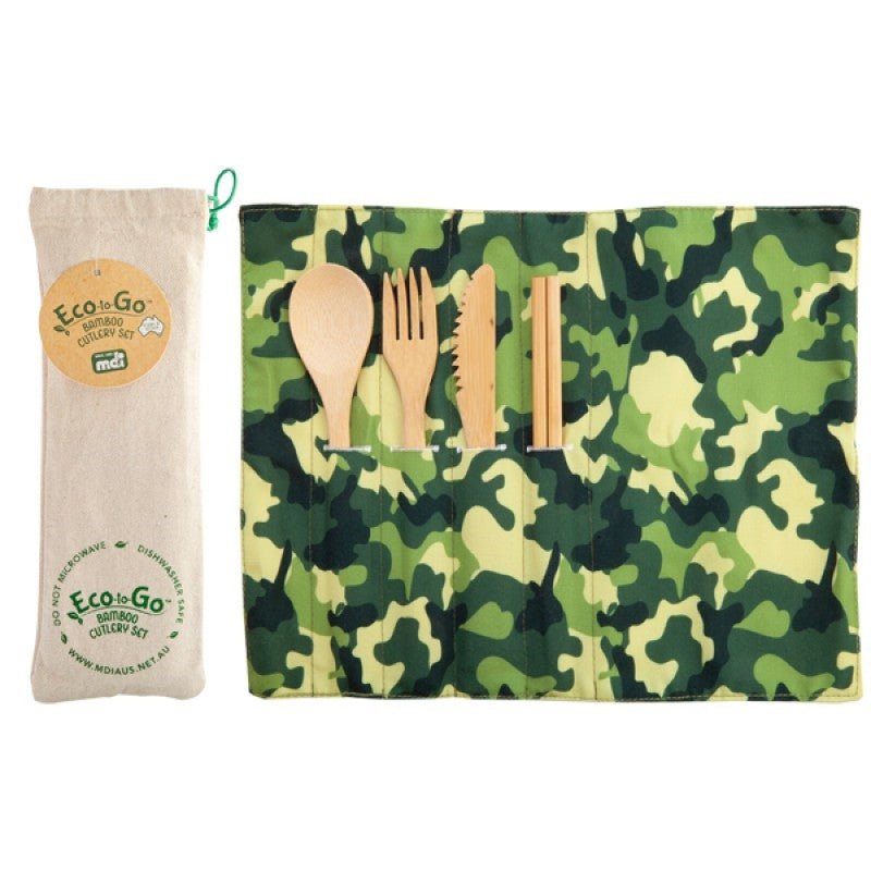 Camo Eco-to-Go Bamboo Cutlery Set Payday Deals