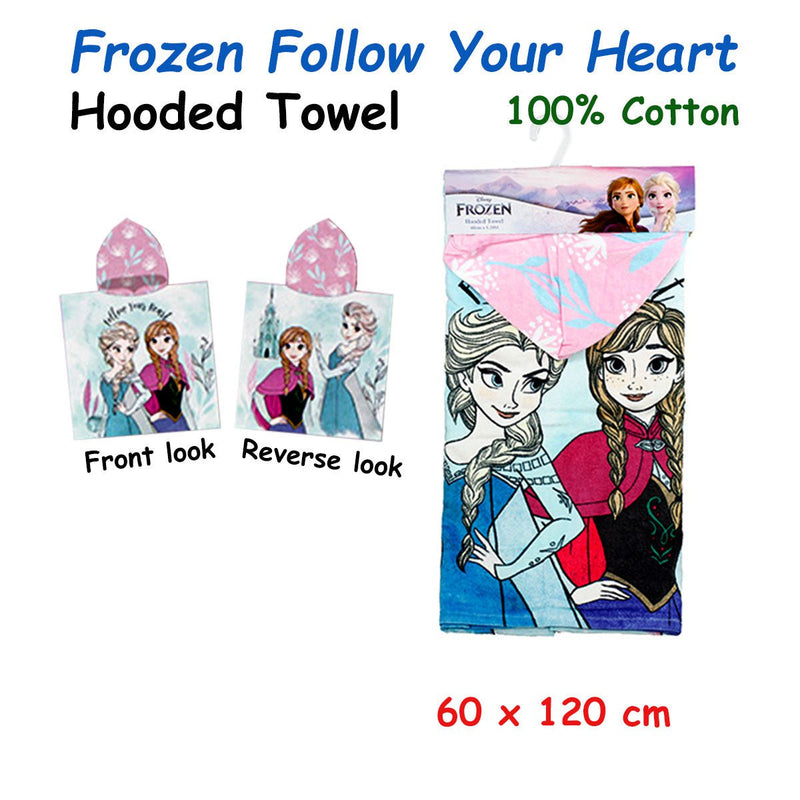 Caprice Frozen Follow Your Heart Cotton Hooded Licensed Towel 60 x 120 cm Payday Deals