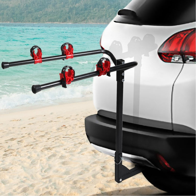 Car Bike Rack Carrier 2 Rear Mount Bicycle Foldable Hitch Mount Heavy Duty Payday Deals