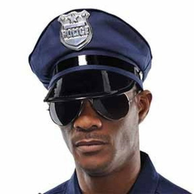 Careers Police Mirror Sunglass Costume Accessory