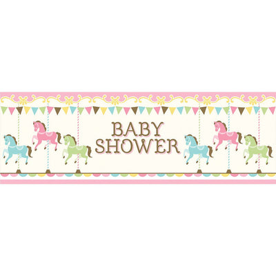 Carousel Party Supplies Giant Baby Shower Banner
