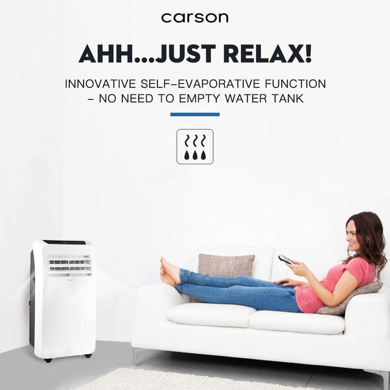 CARSON Portable Air Conditioner - Mobile Fan Cooler Dehumidifier Aircon Payday Deals