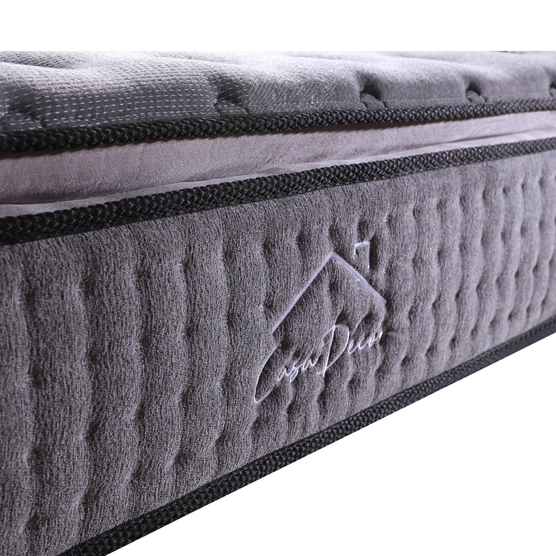 Casa Decor Bamboo Charcoal Mattress Pocket Spring Pillowtop 5 Zone 32cm Depth Queen Payday Deals