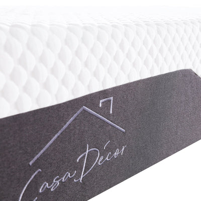 Casa Decor Memory Foam Luxe Hybrid Mattress Cool Gel 25cm Depth Medium Firm - King Single - White  Charcoal Grey Payday Deals