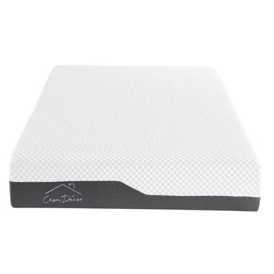 Casa Decor Memory Foam Luxe Hybrid Mattress Cool Gel 25cm Depth Medium Firm - Single - White  Charcoal Grey Payday Deals