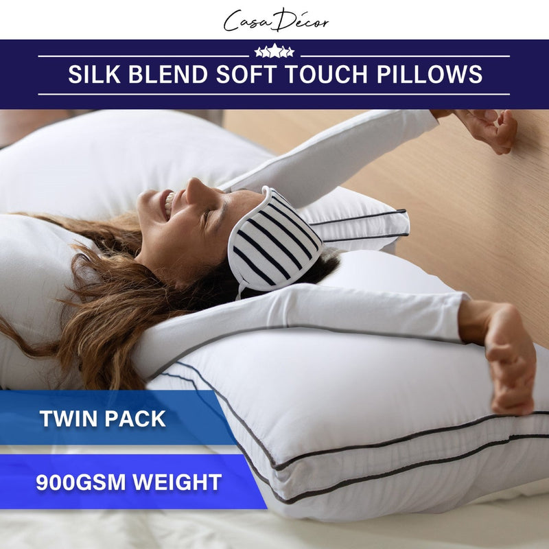 Casa Decor Silk Blend Pillow - Twin Pack Payday Deals