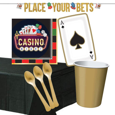 Casino Place Your Bets 8 Guest Tableware Party Pack
