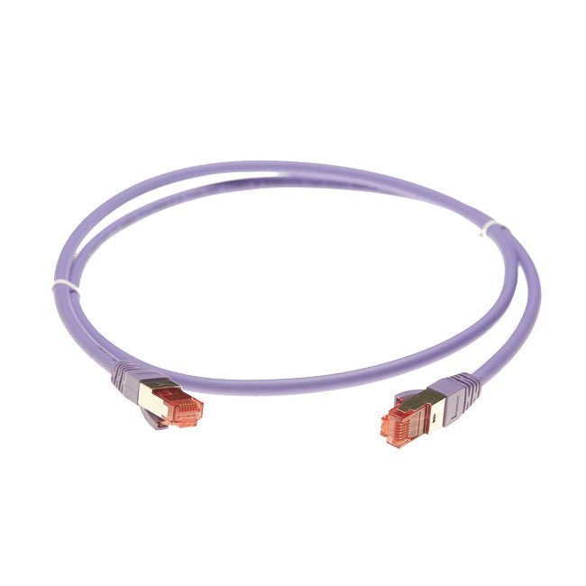 30m Cat 6A S/FTP LSZH Ethernet Network Cable. Purple