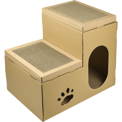 Cat Cardboard House Tree Tower Condo Scratcher Pet Post Pad Mat Furniture Payday Deals