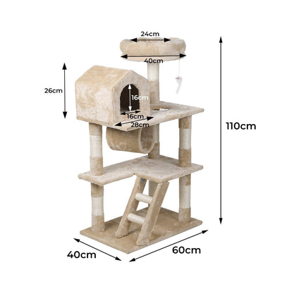 Cat Tree Tower Condo House Post Scratching Furniture Play Pet Activity Kitty Bed Payday Deals