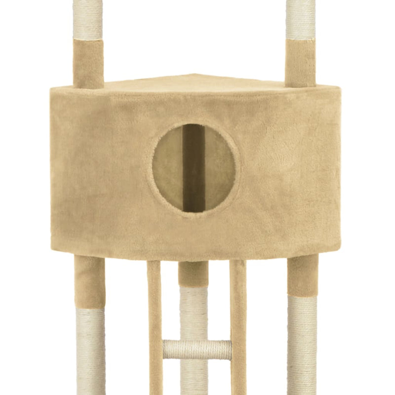 Cat Tree with Sisal Scratching Post Beige 180 cm Payday Deals