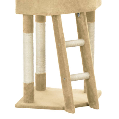 Cat Tree with Sisal Scratching Post Beige 180 cm Payday Deals