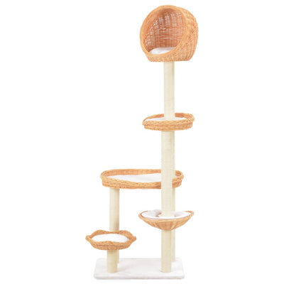 Cat Tree with Sisal Scratching Post Natural Willow Wood Payday Deals