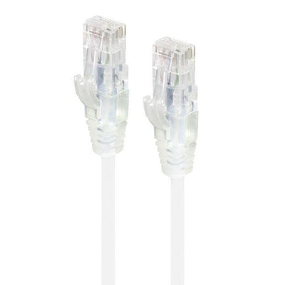 CAT6 28AWG WHITE PATCH LEAD 0.3M SLIM