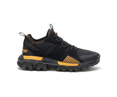 Caterpillar Raider Sport Shoe Work Sneakers Runners - Black/Cat Yellow Payday Deals