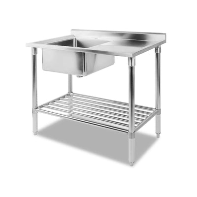 Cefito 100x60cm Commercial Stainless Steel Sink Kitchen Bench Payday Deals