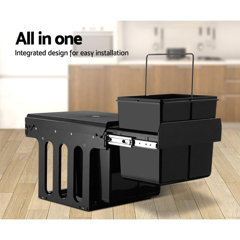 Cefito 2x15L Pull Out Bin - Black Payday Deals