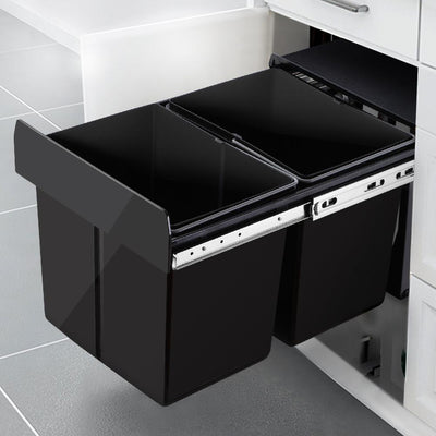 Cefito 2x15L Pull Out Bin - Black Payday Deals