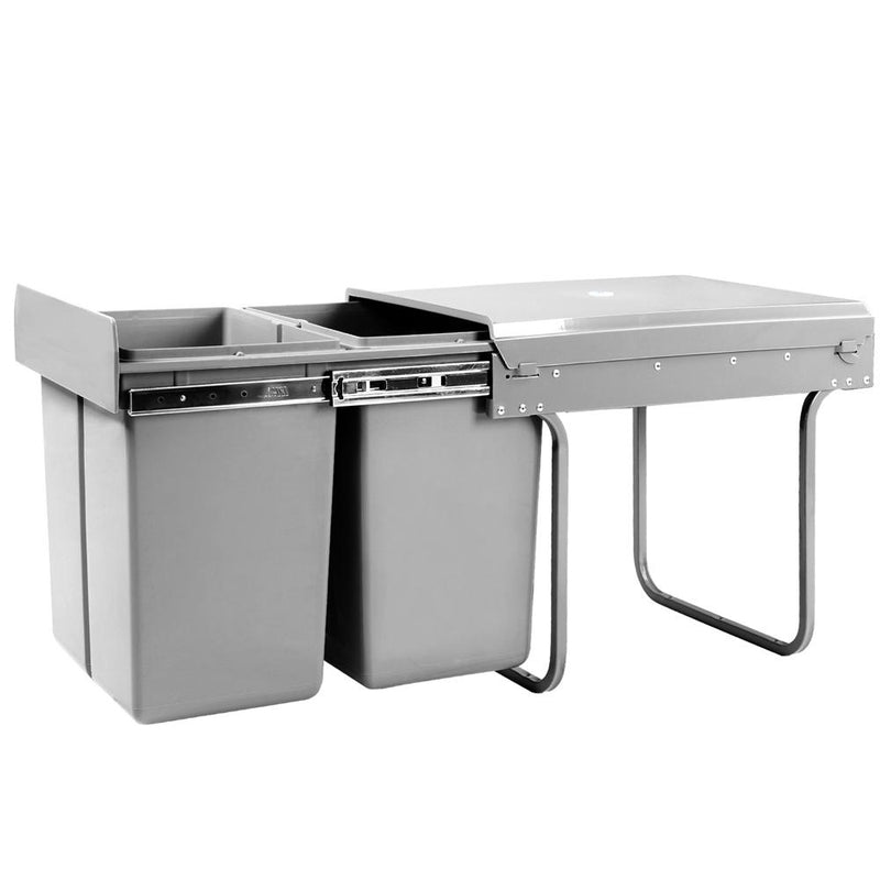 Cefito 2x20L Pull Out Bin - Grey Payday Deals