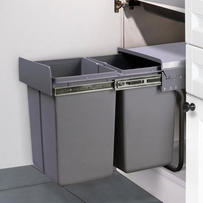 Cefito 2x20L Pull Out Bin - Grey Payday Deals