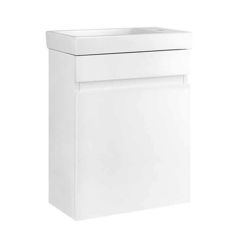 Cefito 400mm Bathroom Vanity Basin Cabinet Sink Storage Wall Hung Ceramic Basins Wall Mounted White Payday Deals