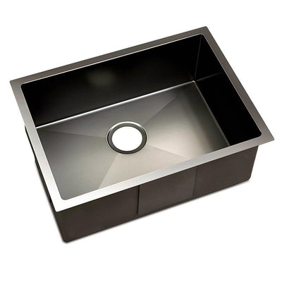 Cefito Stainless Steel Kitchen Sink 600X450MM Under/Topmount Sinks Laundry Bowl Black Payday Deals