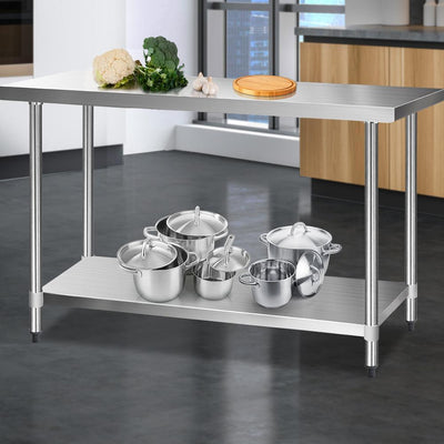 Cefito 610 x 1524mm Commercial Stainless Steel Kitchen Bench Payday Deals