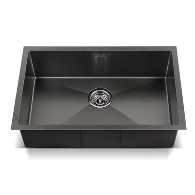 Cefito 70cm x 45cm Stainless Steel Kitchen Sink Under/Top/Flush Mount Black Payday Deals