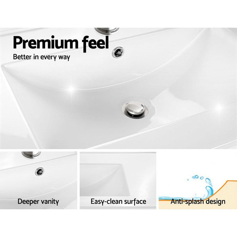 Cefito 750mm Bathroom Vanity Cabinet Unit Wash Basin Sink Storage Freestanding White Payday Deals