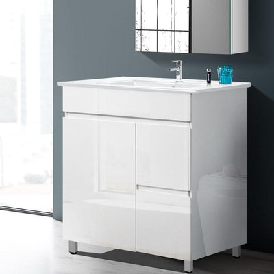 Cefito 750mm Bathroom Vanity Cabinet Unit Wash Basin Sink Storage Freestanding White Payday Deals