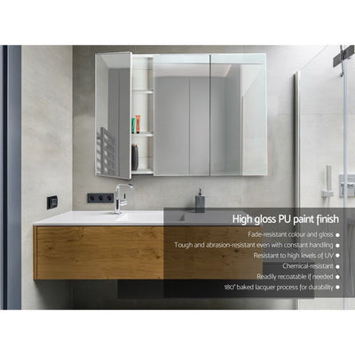 Cefito Bathroom Mirror Cabinet Vanity Medicine White Shaving Storage 1200x720mm Payday Deals