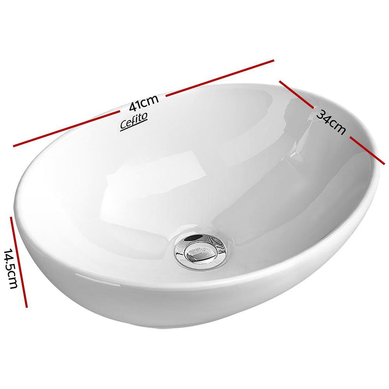 Cefito Ceramic Oval Sink Bowl - White Payday Deals