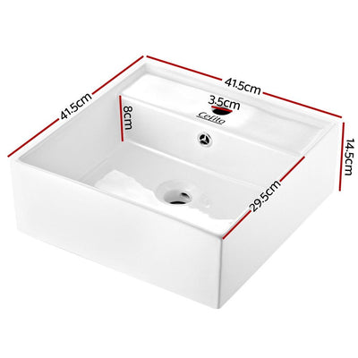 Cefito Ceramic Rectangle Sink Bowl - White Payday Deals