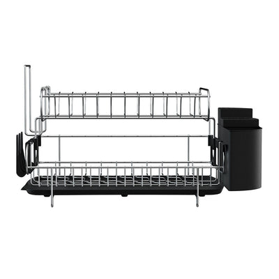 Cefito Dish Rack Drying Drainer Cup Holder Cutlery Tray Kitchen Organiser 2-Tier Payday Deals