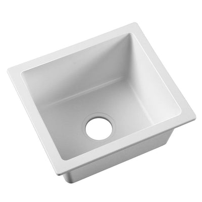 Cefito Granite Stone Kitchen Laundry Sink Bowl Top or Under mount 460x410mm White