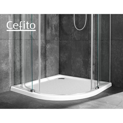 Cefito Shower Base Over Tray Acrylic ABS Curved 900x900mm White