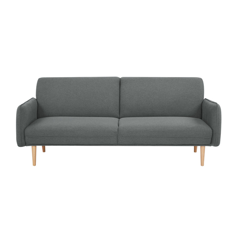 Celia 3 Seater Sofa Queen Bed Fabric Uplholstered Lounge Couch - Mid Grey Payday Deals