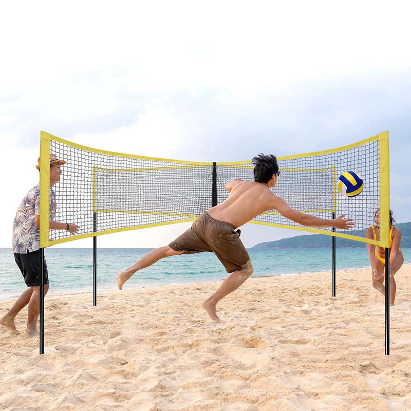 Centra Four Square Volleyball Net Game Set Portable Sports Beach Outdoor Yard Payday Deals