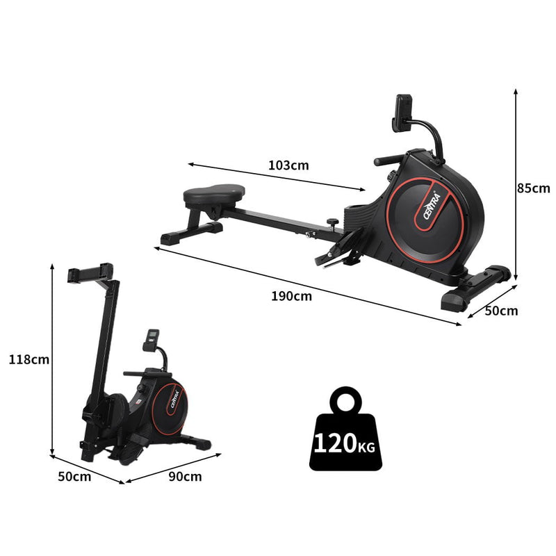 Centra Magnetic Rowing Machine 16 Level Resistance Exercise Fitness Home Gym Payday Deals