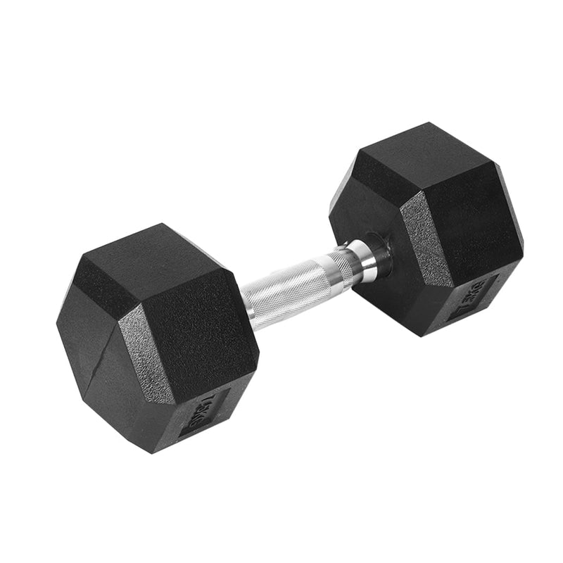 Centra Rubber Hex Dumbbell 17.5kg Home Gym Exercise Weight Fitness Training Payday Deals