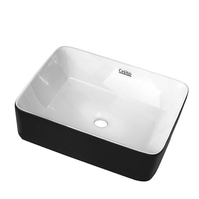 Cefito Ceramic Bathroom Basin Sink Vanity Above Counter Basins Bowl Black White Payday Deals