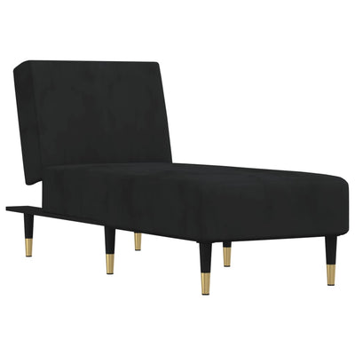 Chaise Longue Black Velvet Payday Deals