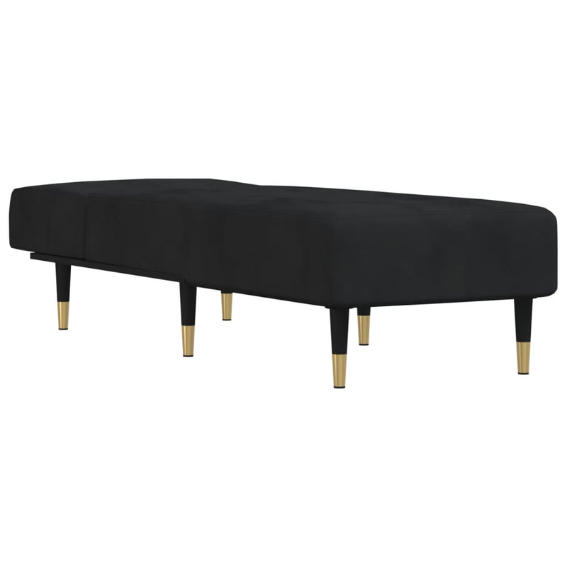 Chaise Longue Black Velvet Payday Deals